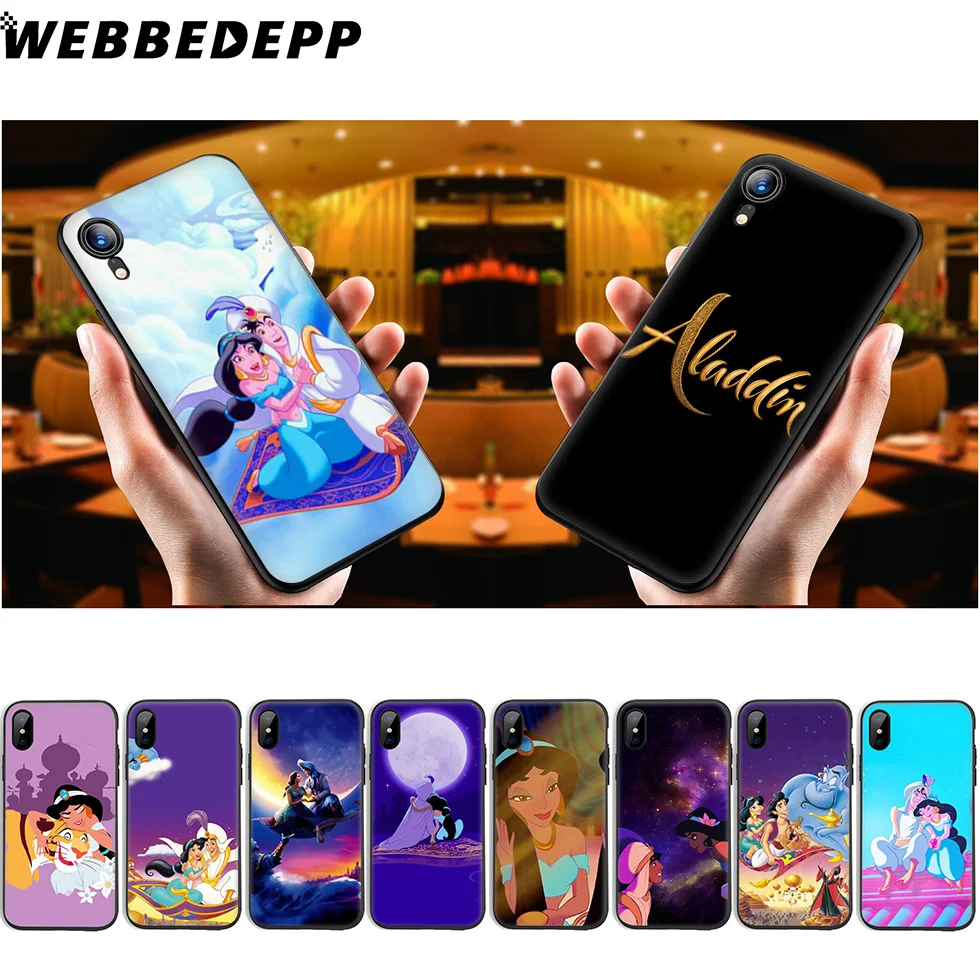 Мягкий силиконовый чехол WEBBEDEPP Aladdin и Jasmine для iPhone 11 Pro Xr Xs Max X или 10 8 7 6 6S Plus 5 5S SE Case |