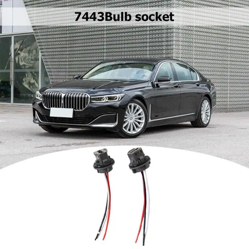 Автомобильный держатель для лампы T20 7443 2 шт. 12 В адаптер розетки светодиодный