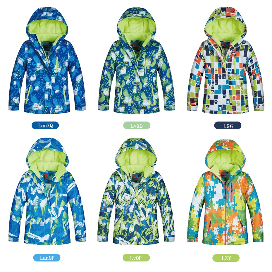 Детский лыжный костюм, детский брендовый ветрозащитный водонепроницаемый теплый зимний комплект для девочек и мальчиков, зимняя Лыжная куртка и штаны для сноуборда