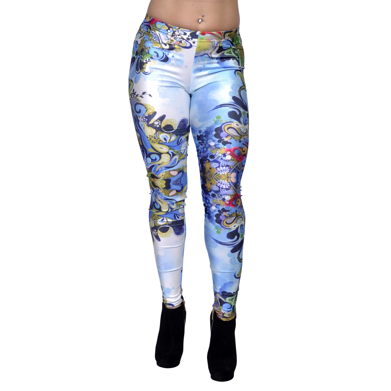 Women's Artistic Swirlies Leggings XXL (3)