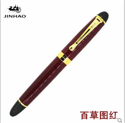 Jinhao X450 Роскошная красная с черной линией перьевая ручка высокого качества металлические чернильные ручки для офисных принадлежностей школьные принадлежности - Цвет: R