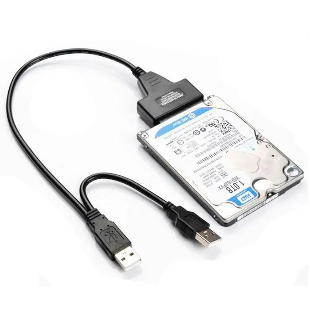 

Hard Disk Drive 7+15 Pin SATA to USB 2.0 Adapter Cable for 2.5 Inch HDD Laptop