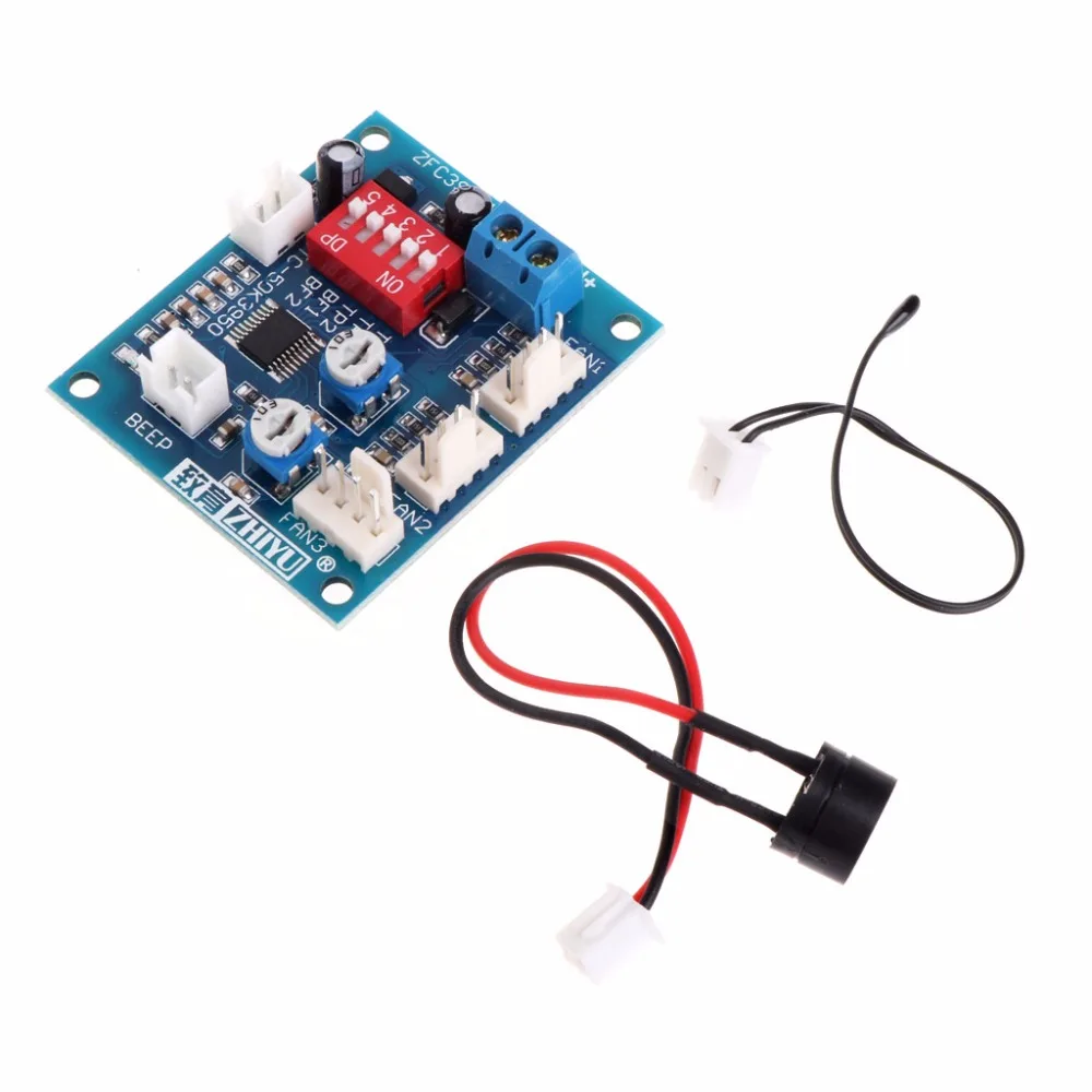 12v Cpu Fan Temperature Control Pwm Speed Controller Module Alarm