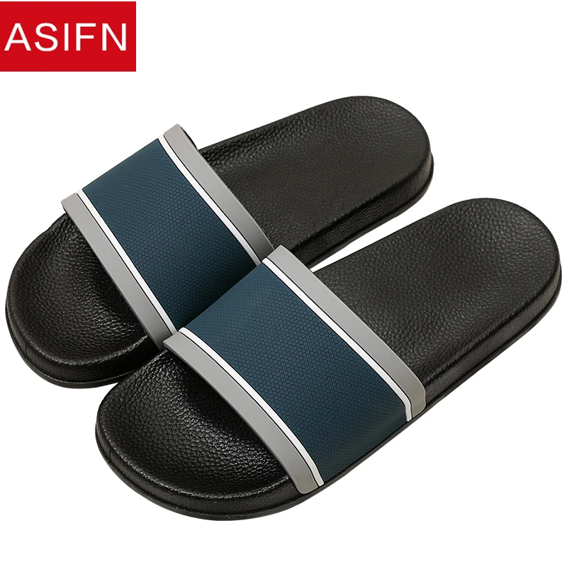 

ASIFN Men Slippers Summer Fashion Flip Flops Home Male Slides Women Bathroom Indoor Female Sandals Soft Sole Slip Household
