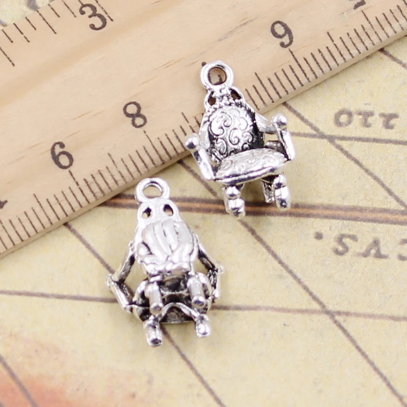 10pcs Charms 3D chair sofa 20*14*7mm Tibetan Silver Plated Pendants Antique Jewelry Making DIY Handmade Craft pendant