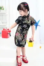 2018 New Summer Floral Baby Qipao Girls’ Dresses Kid Chinese chi-pao cheongsam New Year gift Children’s Clothes Robe
