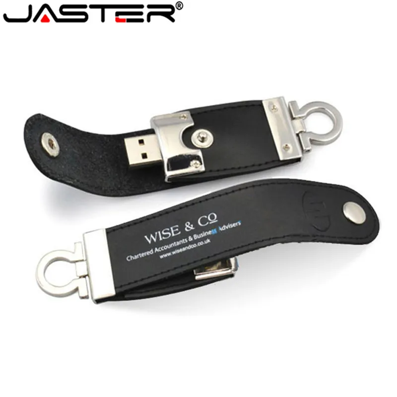 JASTER оптовая продажа кожаный usb флэш накопитель меховой брелок флешки 8 ГБ 32