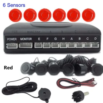 

Parking Sensor Special for all Cars Reverse Backup Radar Sensors with 6 Sensors 9 colors for choice buzzer sound