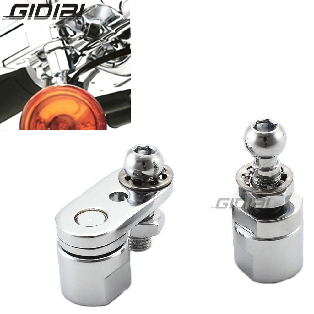 Front Turn Signal Swivel Assembly Bracket Mounting Kit For Harley FXSTC