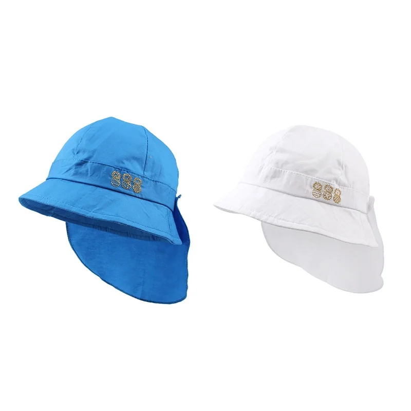 

Cotton Panama Neck Protect Baby Hat For Girls Fashion Kids Summer Cap Boy Girl Sun Cap Beach Baby Bucket Hat Baby Boy Clothing
