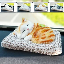 Автомобильный мешок для очистки воздуха, бамбуковый уголь, милая имитация спящего кота, милый Говорящий кот, авто украшение, украшение интерьера, подарок