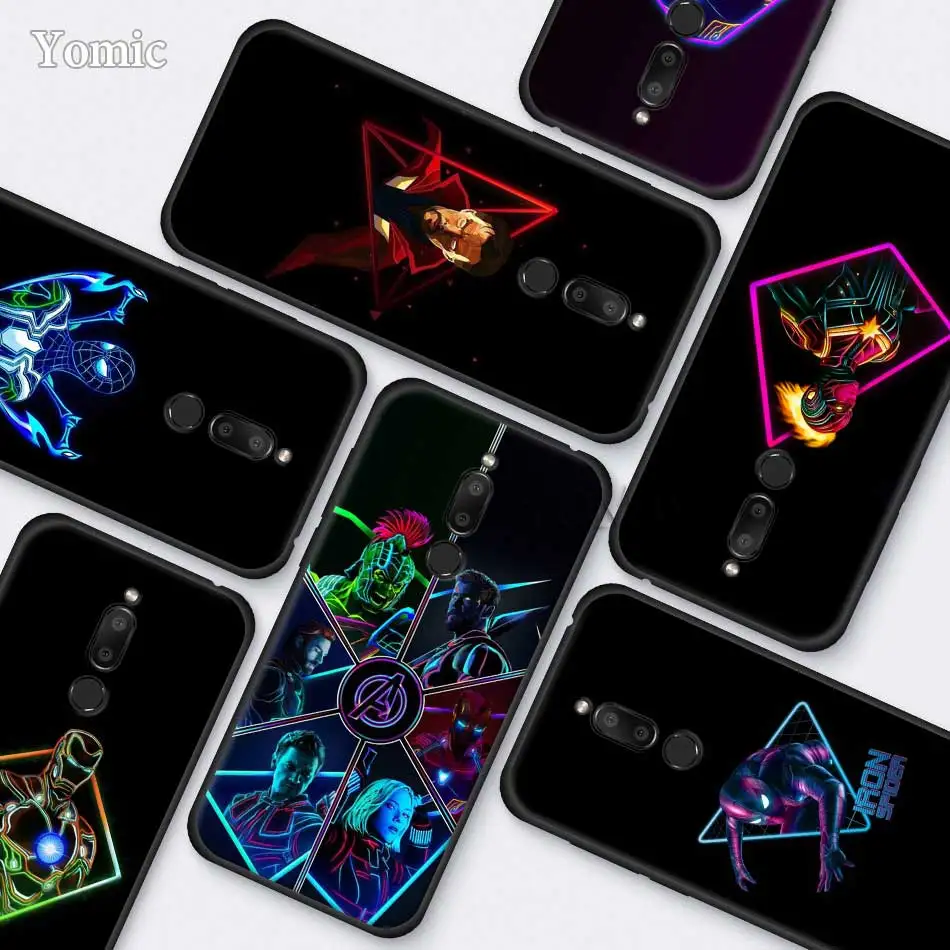 

silicone Case for Meizu M6T 16Xs 16S 16x 16th 16 Accessories Phone Shell Covers Black TPU Case Marvel Avengers Heroes Spider Man
