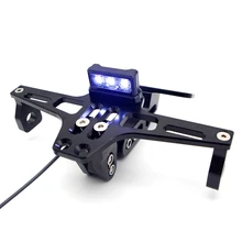 Для xmax300 bmw c600 Спорт bajaj pulsar 150(сделай сам) со светодиодной лампой с ЧПУ мотоцикла держатель номерного знака Moto сзади аккуратный кронштейн