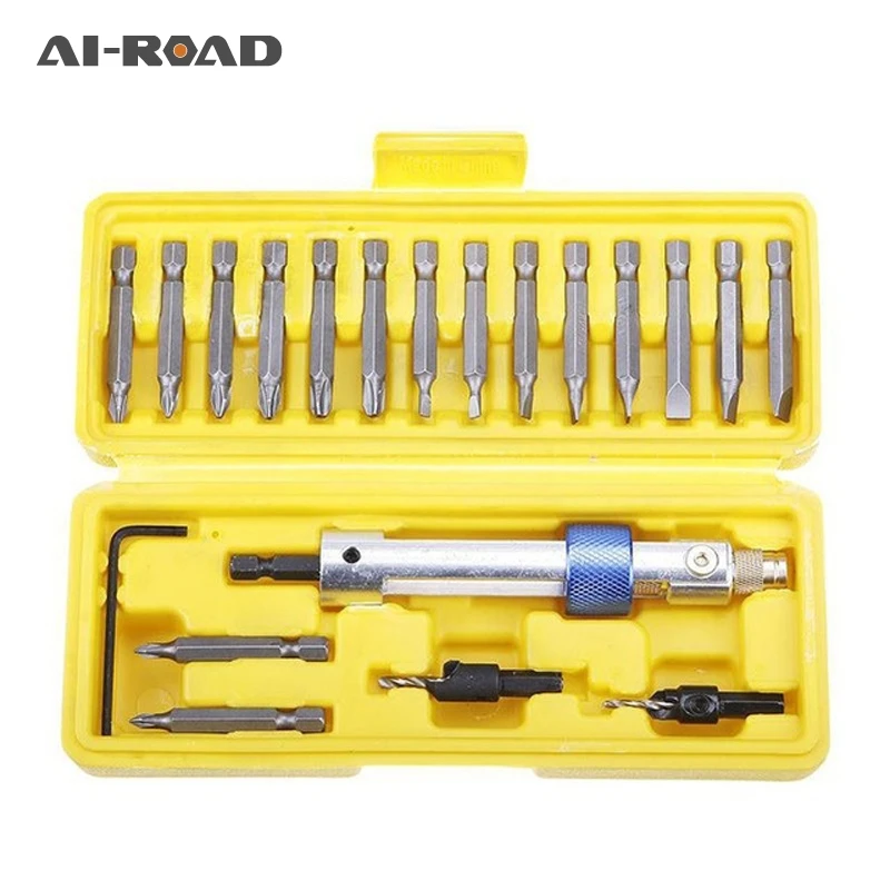 

20Pcs Half Time Drill High Speed Steel Drill Driver Double Use Hand Screwdriver Head With Storage Box Multi-functional Tools