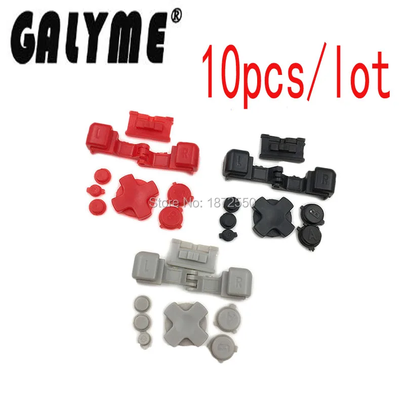 10pcs/lot Replacement LR AB D PAD Button Pad Key Part for NintendoGB GameboyAdvance SP GBASP GBO DMG Repair Console Color | Электроника