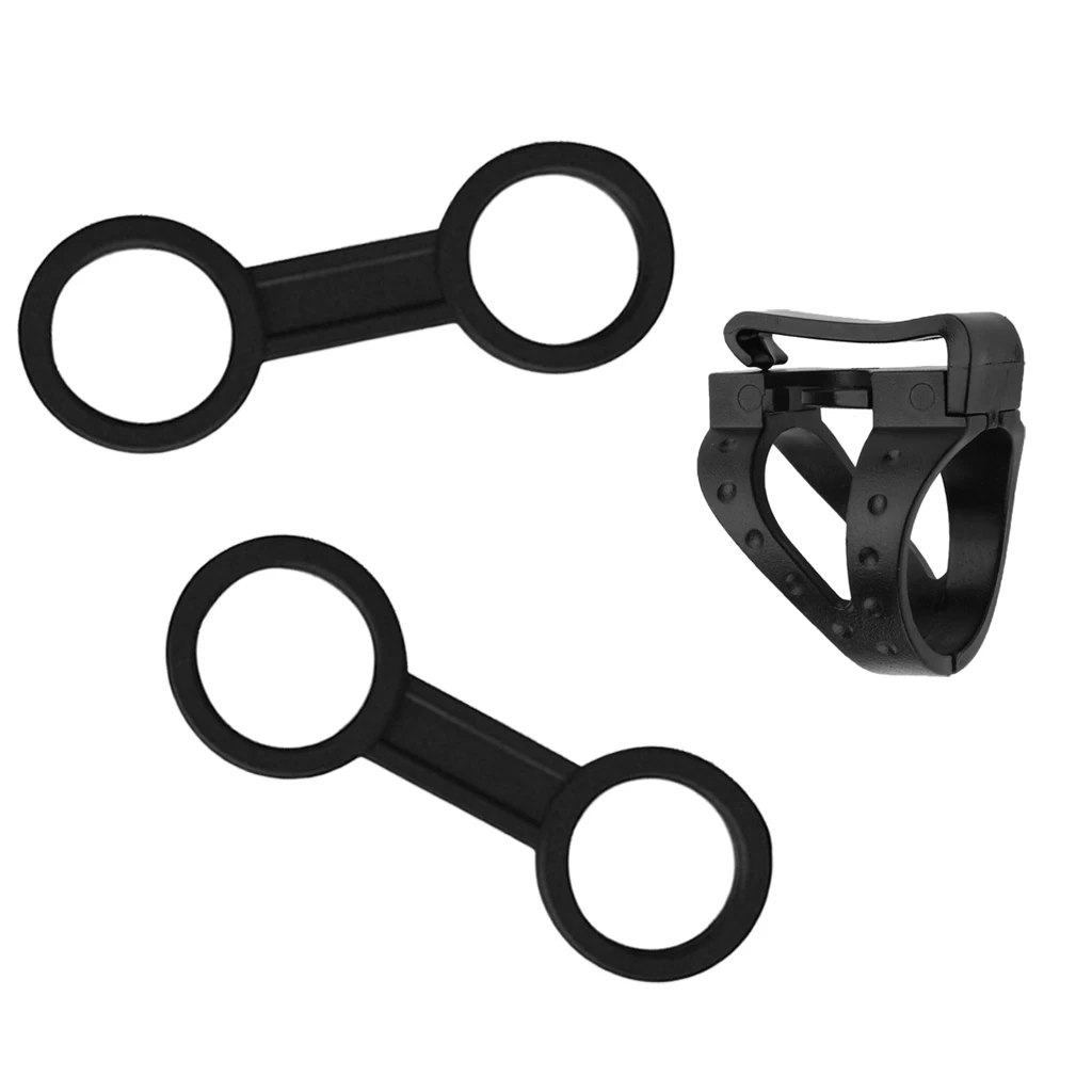 2 Pcs Snorkel Keeper Rubber + 1x Plastic Detachable Clip Retainer for Scuba Diving Snorkel Gear Spare Parts Accessories Kit