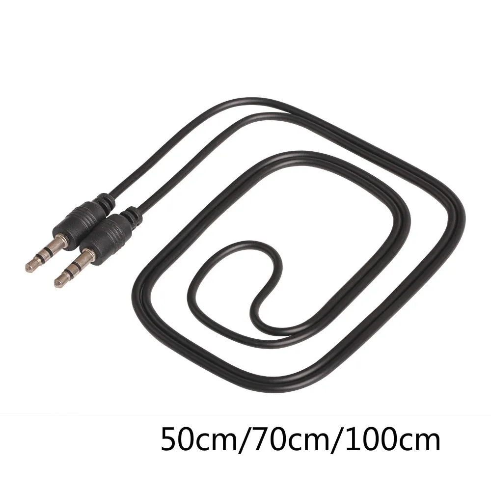 500pcs lot aux cable cheapest Wholesale 3 5 mm pin to 3 5 mm pin stero audio cable Headphone Jack Black color short long 0 5m