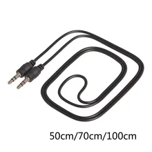 500pcs lot aux cable cheapest Wholesale 3 5 mm pin to 3 5 mm pin stero audio cable Headphone Jack Black color short long 0 5m