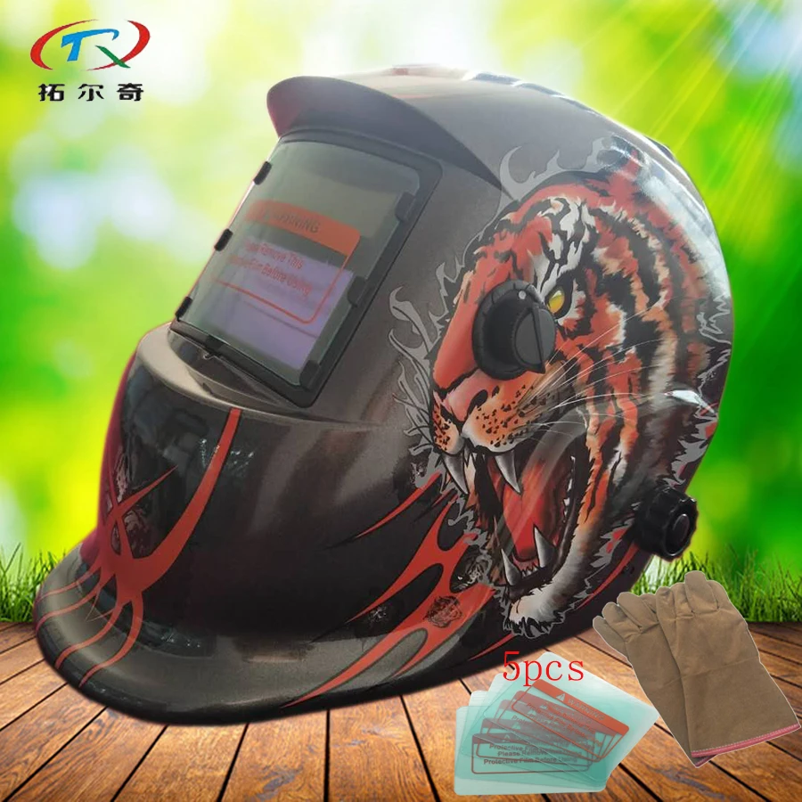 protector glove Welding Helmet TIG argon arc Automatic 