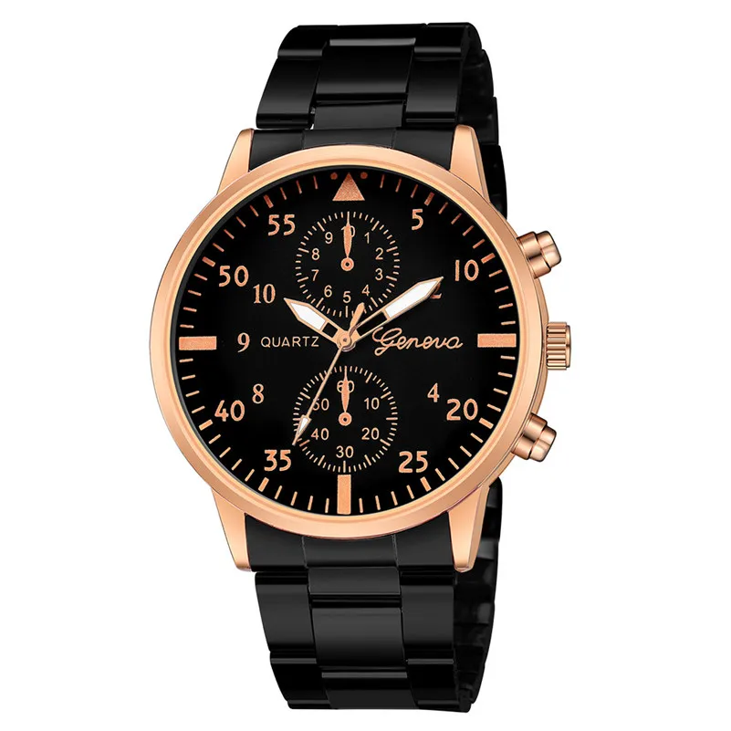 Часы Для мужчин модные Военная нержавеющая сталь Спорт Кварцевые наручные часы Роскошь розовое золото часы бизнес класса Relogio Masculino Q5 - Цвет: G
