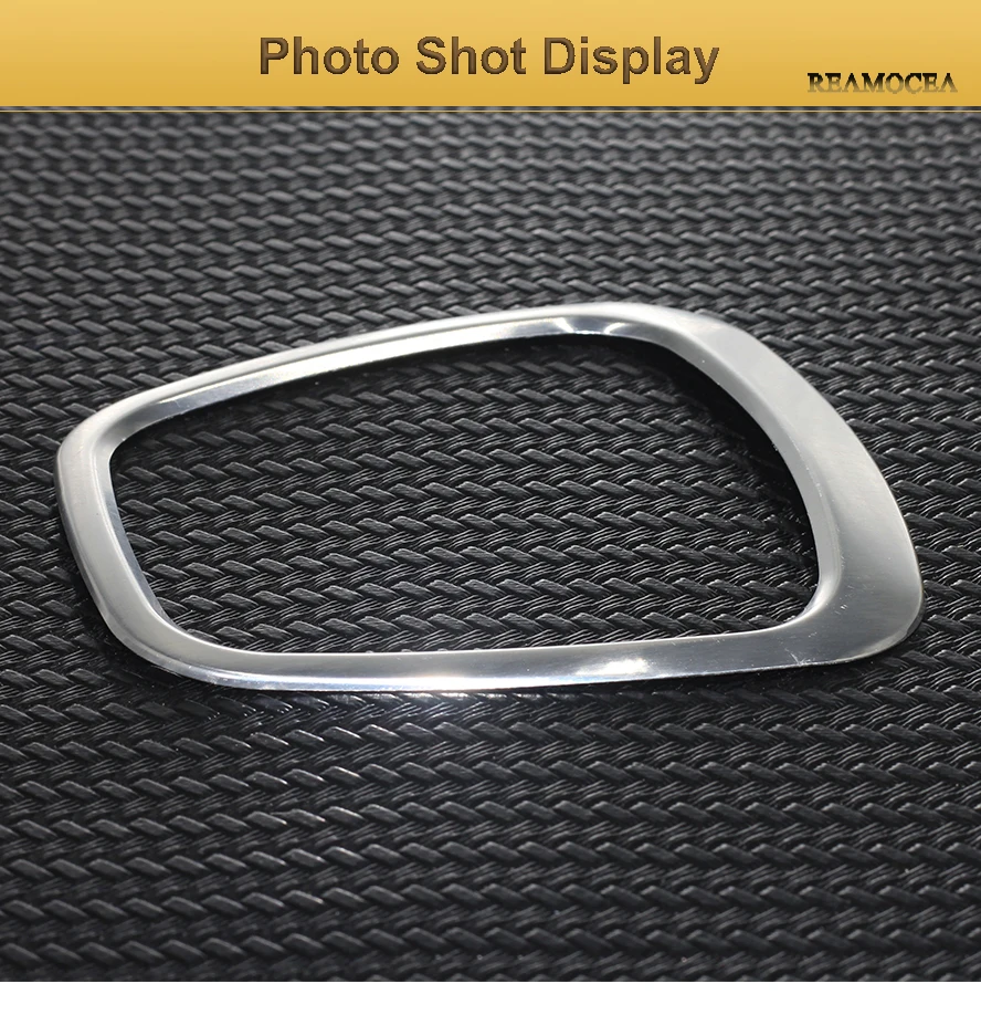 Reamocea Car Styling Aluminum Alloy Auto Steering Wheel Sticker Emblem Trim Frame Decal For Audi A3 A4L A6L Q3 Q5 (9)