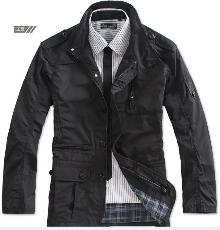 Spring waterproof jackets men's casual fashionin Jackets from Men's