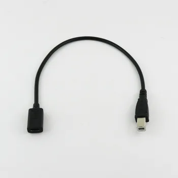 

20x USB 3.1 Type C Female to USB 2.0 B Male Plug Printer Scanner Data Connector Adapter Cable Cord 1ft/30cm