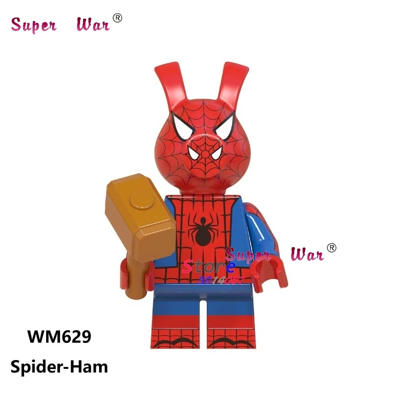 WM629 50 шт. фильм Marvel Sandman Spiderman Ultimate Gwen Deadpool Venom Noir Gwen scorpion строительный блок для детей игрушки - Цвет: WM629