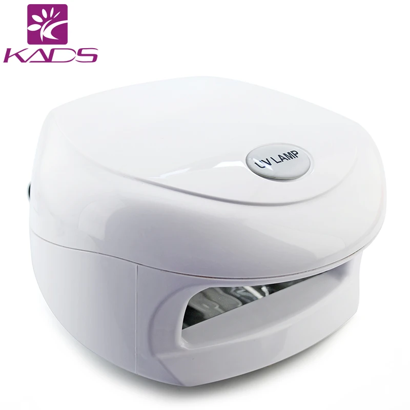 KADS 18W White UV Lamp 220-240V Gel Curing Nail Art (EU Plug) With 4pcs 365nm UV Bulb Nail Tools With CE And RoHs
