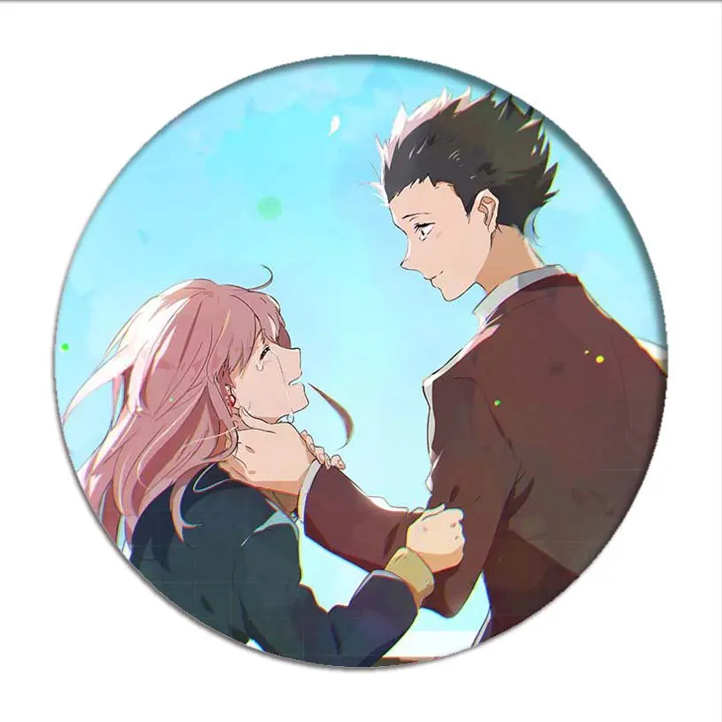 1pcs Koe No Katachi Cosplay Badge ishida shouya Brooch Pins Shouko Nishimiya Collection Badges for Backpacks Clothes pretty woman costume Cosplay Costumes