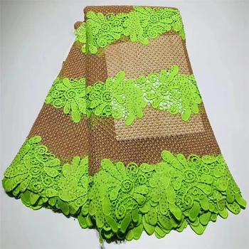 

Tollola African Laces Fabric With Stones Lemon Lace Fabric 2019 High Quality Nigerian French Cord Lace Fabric For Wedding Dress