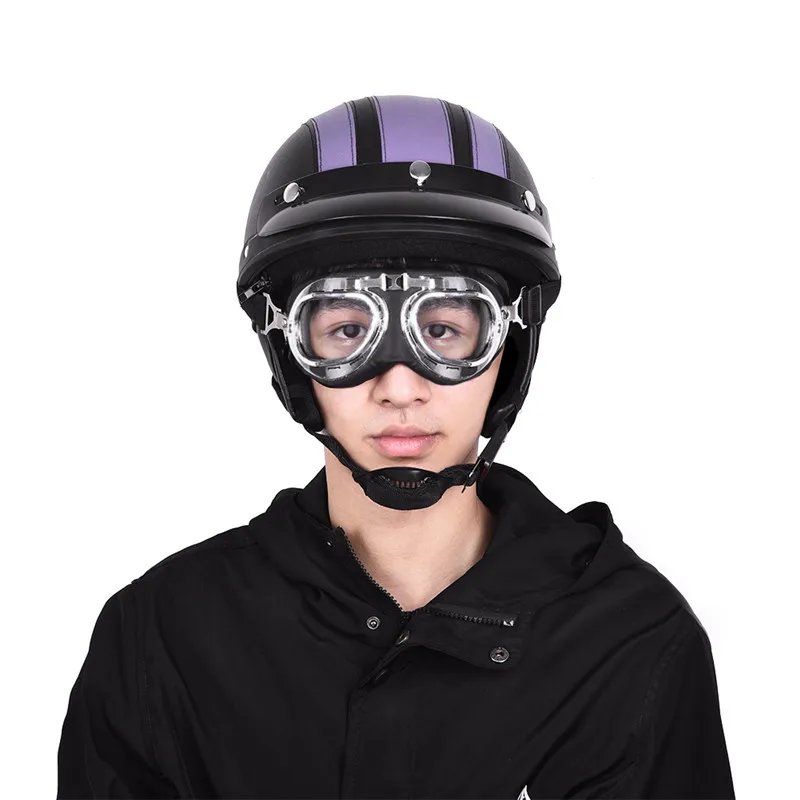 Bicycle Helmet Motorcycle Motor Open Face Half Helmet + Visor