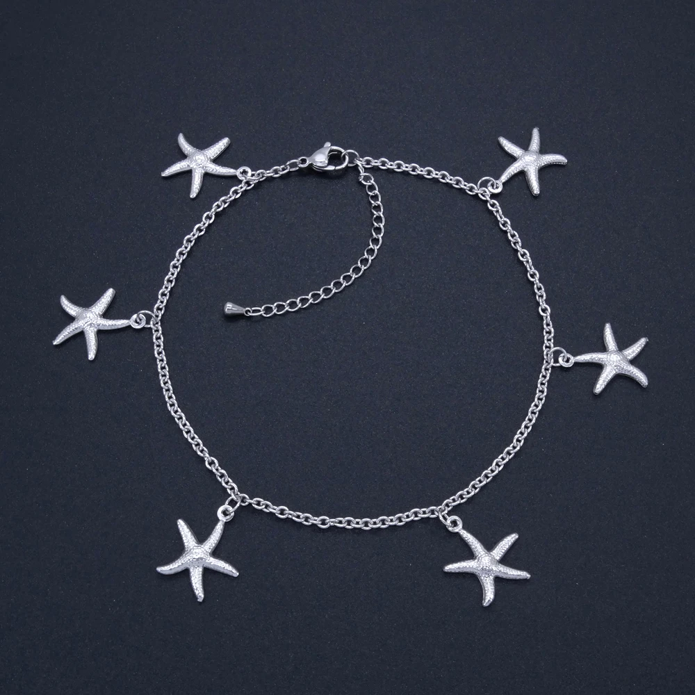 

Women Ankel Bracelets Stainless Steel Anklets Sparkling Heart Charm 9/10/11 Inches Vintage Fashion Jewelry Factory Offer