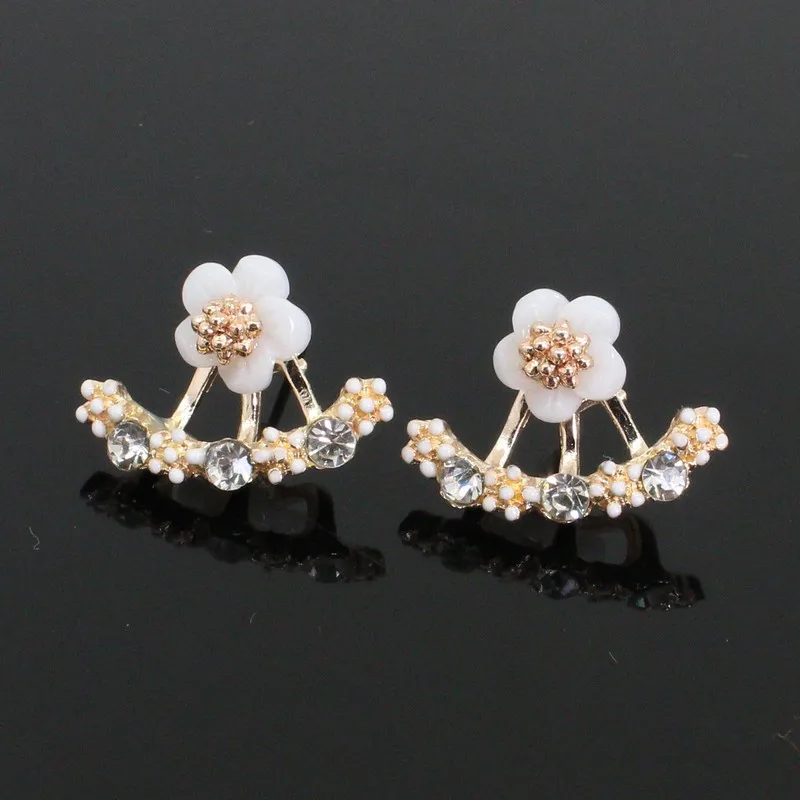 

M MISM 1 Pair Fashion Women Earrings Push-Back Crystal Earring Women Party Festival Trendy Jewelry Accessories Fine Ornament