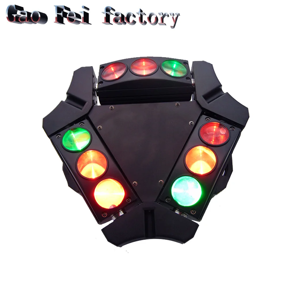 

9 Eyes Spider Beam 9x10W RGBW Led Stage Light Professional DMX 16/64CH Disco Dj