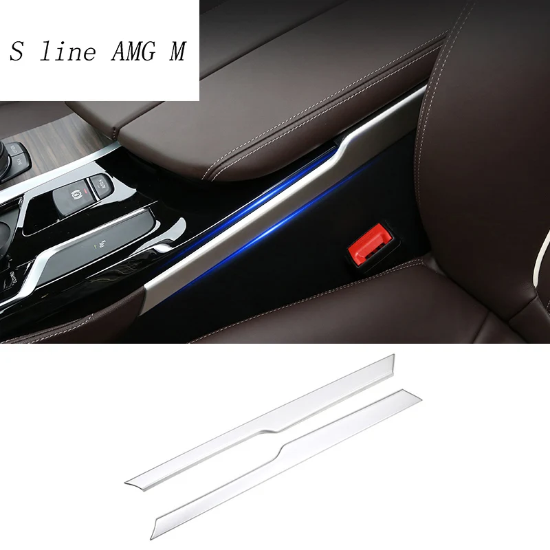 

Car styling Gear Shift panel decorative strip auto covers Stickers trim For BMW 5 Series G30 G38 2018 interior auto Accessories