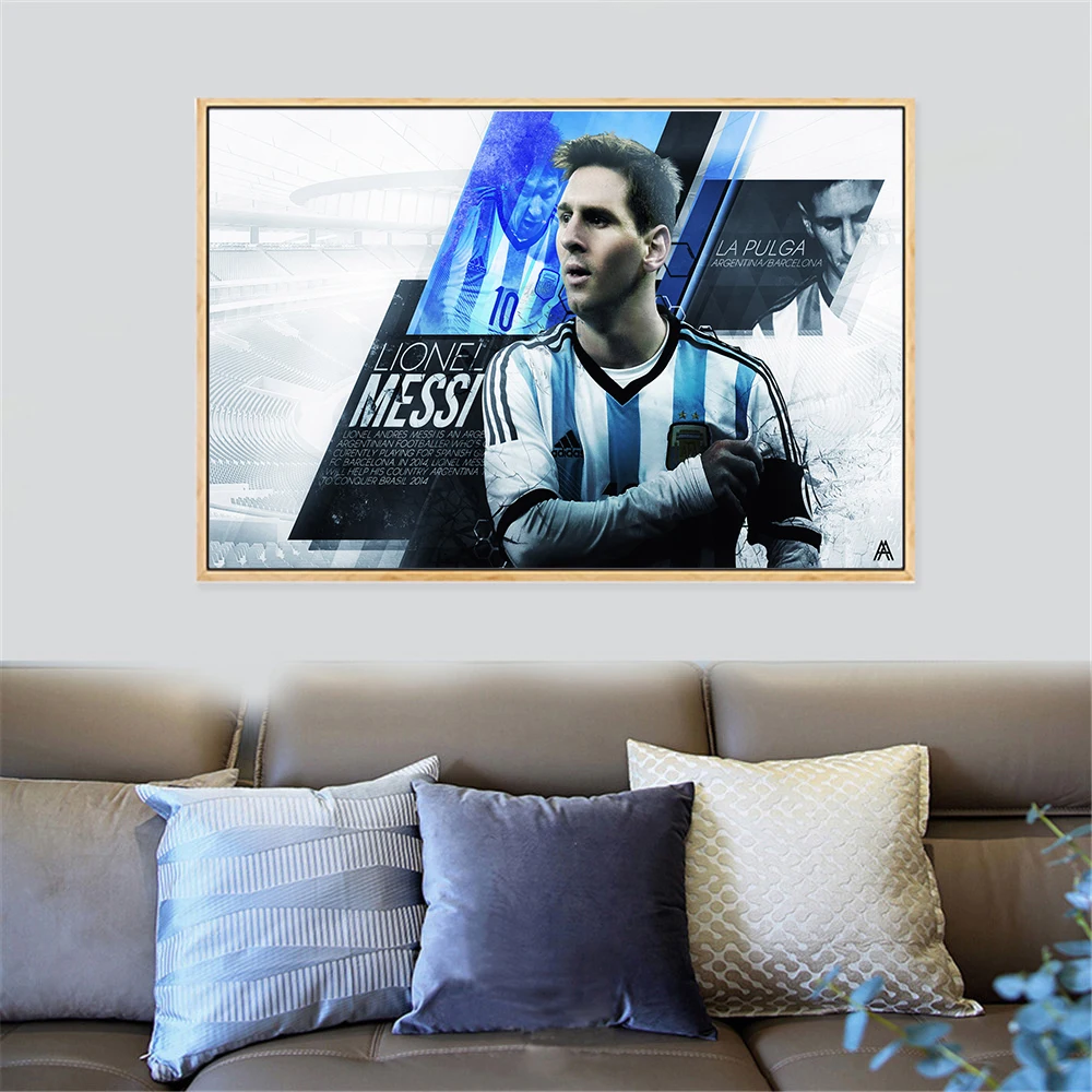 

One Piece Posters Sport Canvas Print Abstract Painting Messi Wall Pictures For Living Picture Wall Art Football World Cup