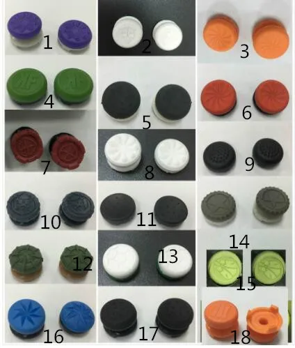

29 colors 2in1 For Universal Silicone Thumb Stick Extenders Caps for PS4 Controller with box