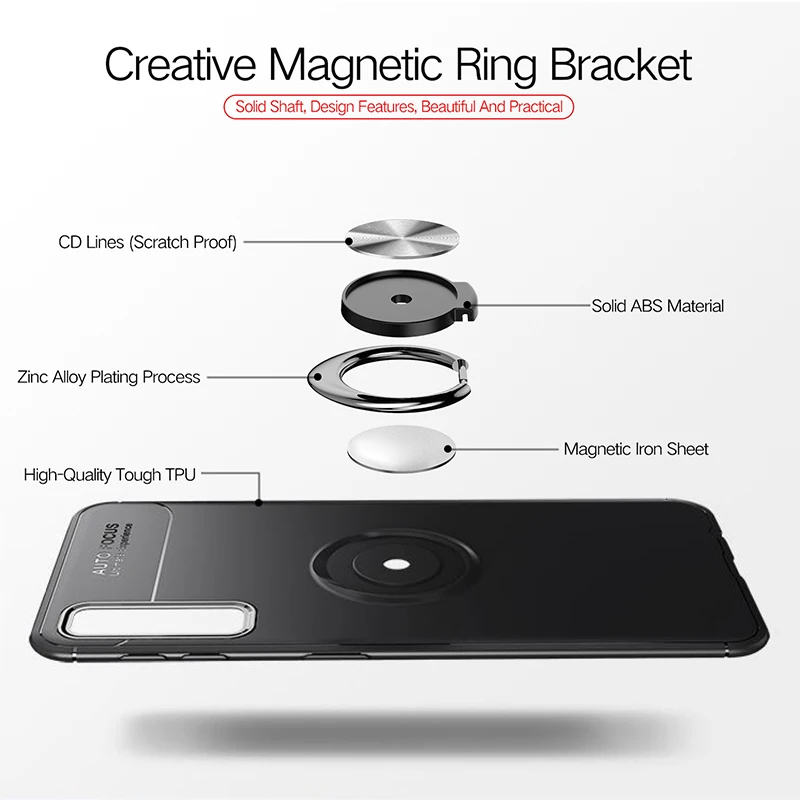 MAKAVO For VIVO V15 Case Finger Ring Holder Matte Soft Silicone Back Cover For vivo V15 Pro Phone Case MAKAVO For VIVO V15 Case Finger Ring Holder Matte Soft Silicone Back Cover For vivo V15 Pro Phone Case