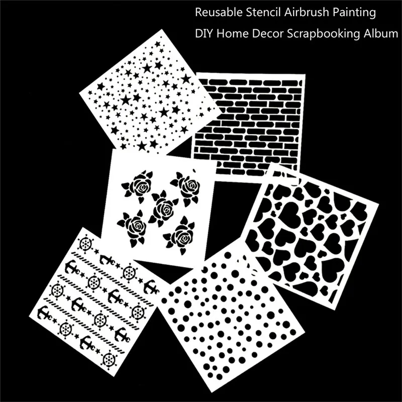 

Free Shipping Stencil Painting Template Stamps DIY Scrapbooking Photo Album Cards Decorative Embossing Cake Fondant Cupcake Tool