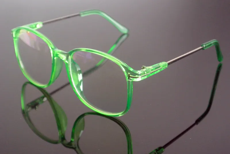 Большие винтажные оправы для очков прозрачные линзы очки Оптические RX очки с полной оправой - Цвет оправы: Green