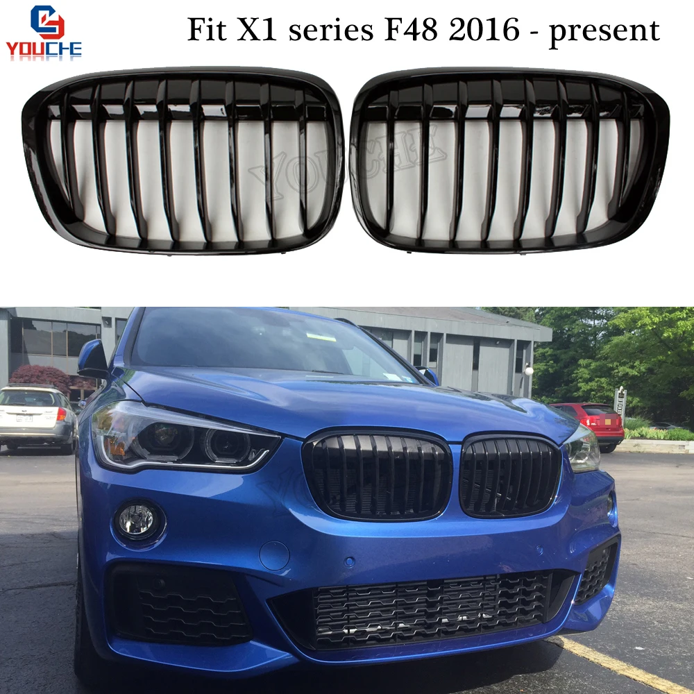 Грили для переднего бампера X1 F48 глянцевые грили BMW внедорожника с 5 дверцами 2016 Н.