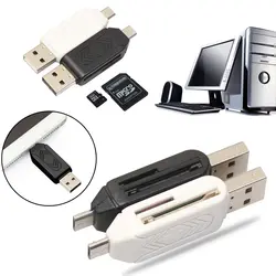 2 шт. 2 в 1 двойной разъем usb OTG SD карты TF Card Reader с USB Интерфейс Card Reader для OTG Функция смартфон Ноутбуки PC