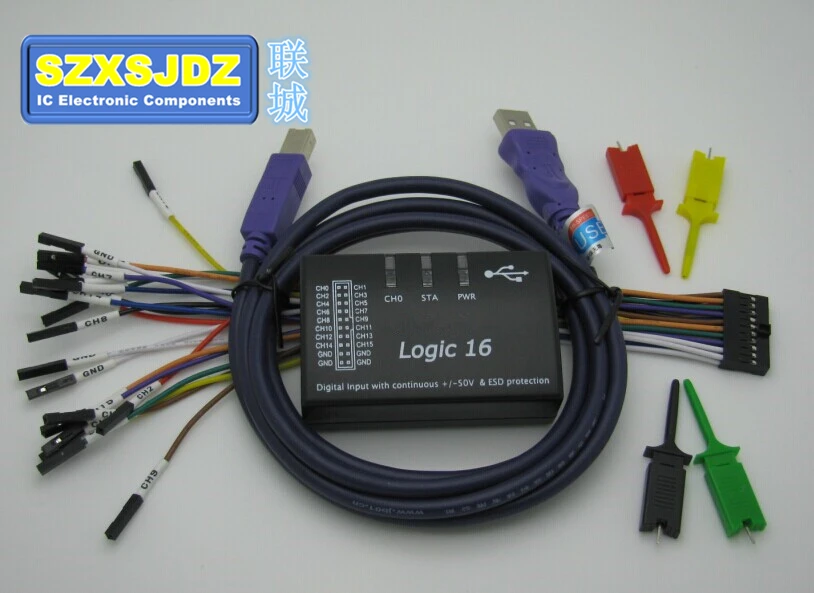 16G Мощный осциллограф 16 каналов с логикой DSLogic C20 C20P комплект двойным канальным