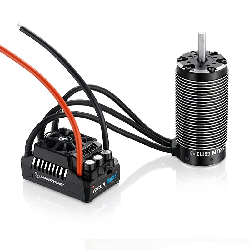 Бесщеточный 4-полюсный двигатель HobbyWing 56113SL 800KV с EzRun MAX5 V3 200A бесщеточный