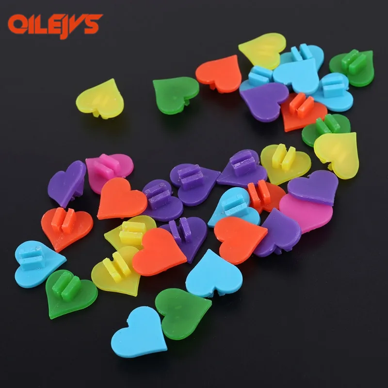 1 Bag Decoration Spoke Beads MTB Bicycle Spoke Beads Colorful Heart Shape Kids Bike Wheel Clip