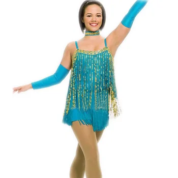 

Children practise female tassel Latin dance skirt suits the modern stage performance in 11149