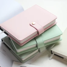 Macaron персональный ноутбук-органайзер Kawaii, кожаный бизнес-блокнот для офиса, блокнот, милый Kawaii планировщик A5