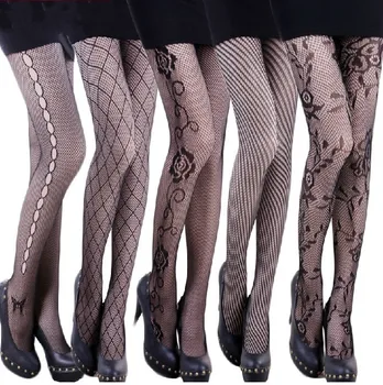 

Fashion Women's Tights Beauty Skinny Bas Sexy Tease Stocking Cute Women's Tattoo Fishnet Candy Pantyhose Girl Stockings