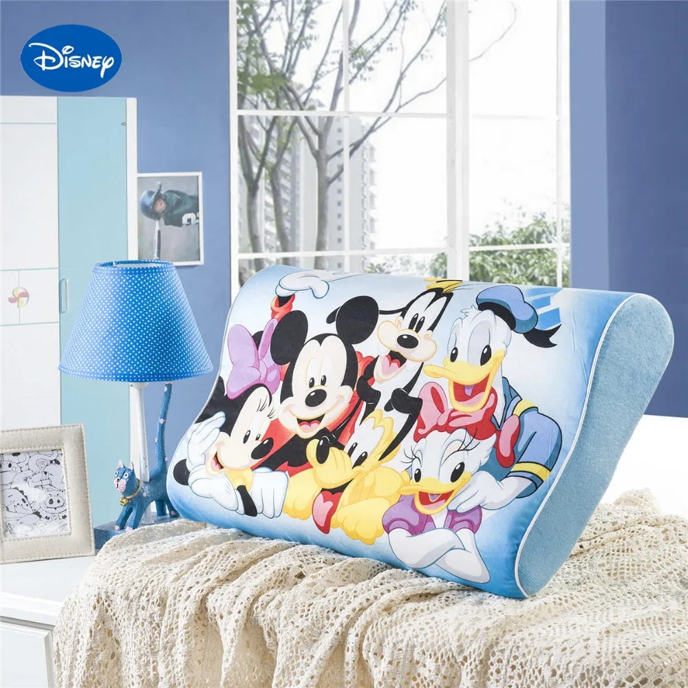 

Blue Mickey Mouse Clubhouse Printed Memory Pillows 50x30cm Bedroom Decoration Boy's Home Bedding Slow Rebound Wave Foam Sleeping